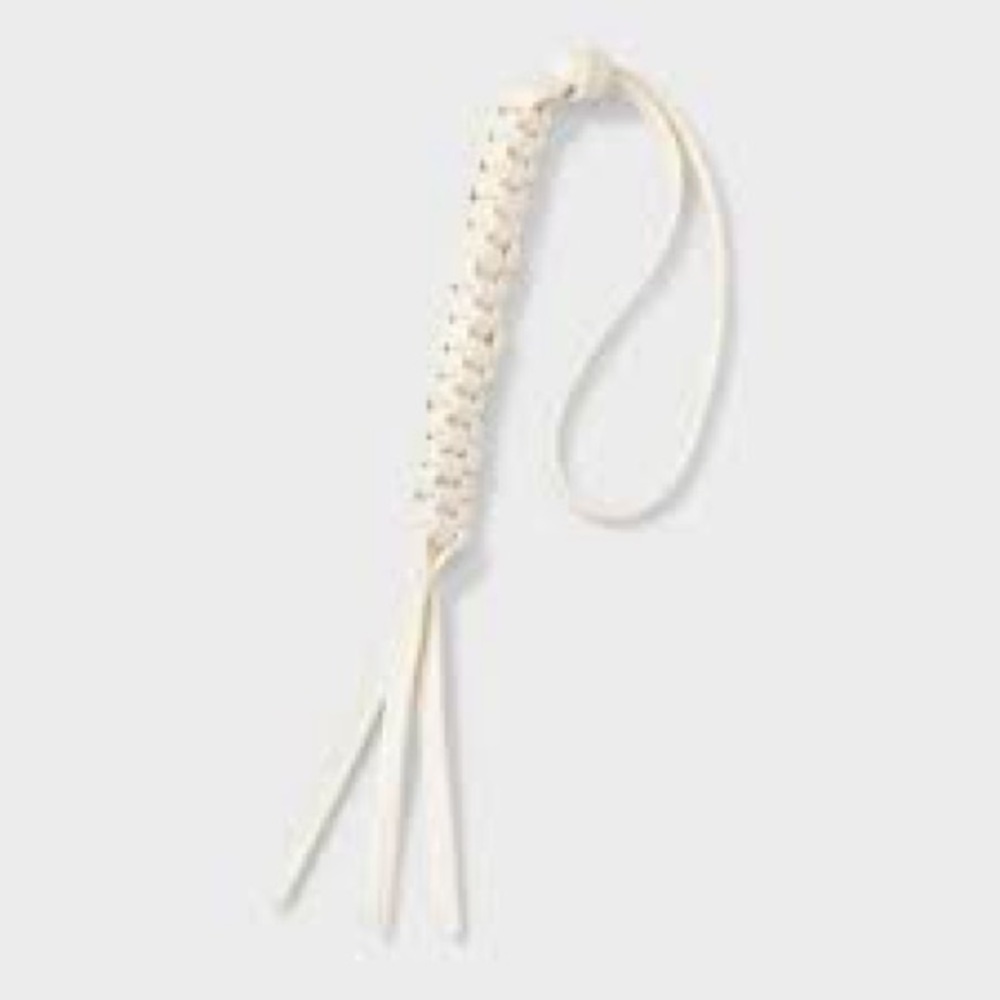 NWT a new day bag charm Elegant Cream Braided Keychain
